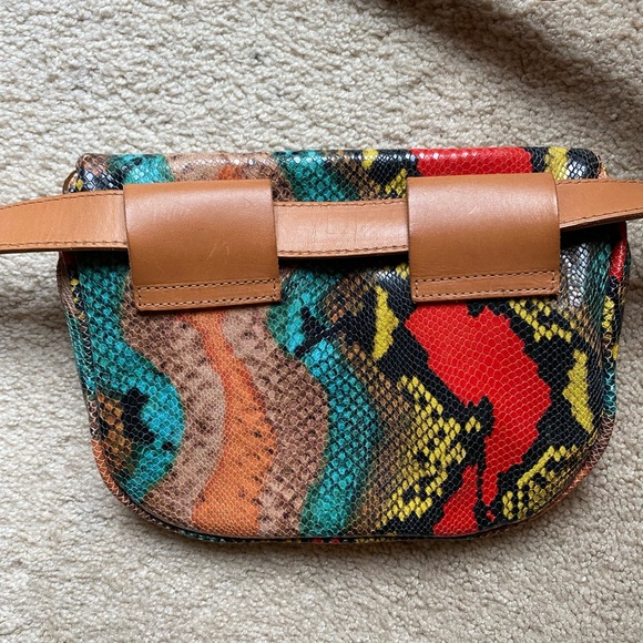 Clare V Snake Embossed Leather Belt Bag - Picture 7 of 12